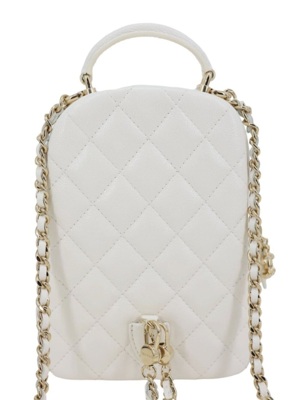 Chanel  Classic CC Mini Quilted Caviar Leather Backpack White - Picture 4 of 14